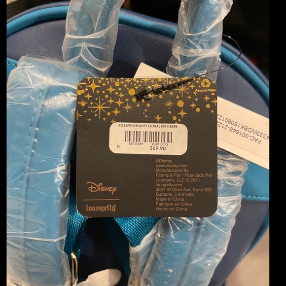 Loungefly Disney Sleeping Beauty Floral Mini Backpack - BoxLunch Exclusive - Picture 5 of 6